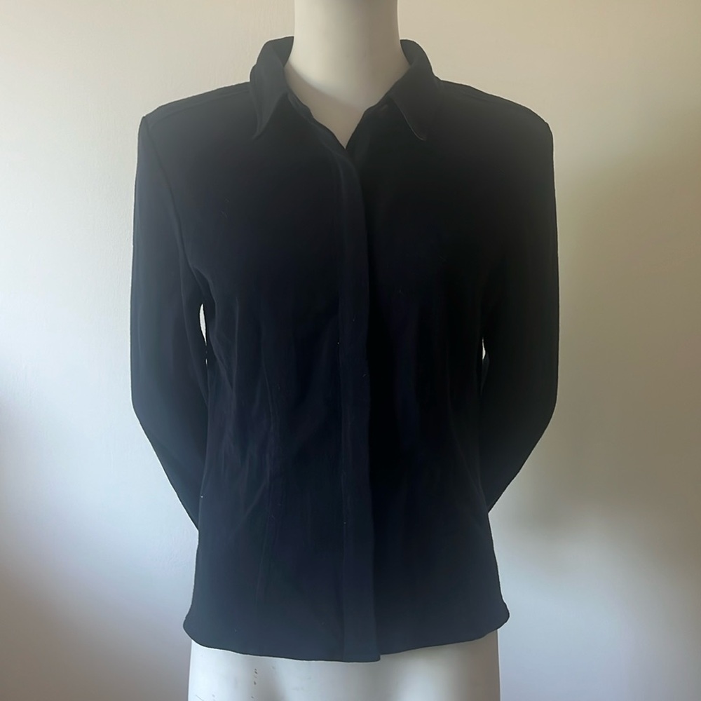 Worth button up snaps Leather trim  Jacket size 12